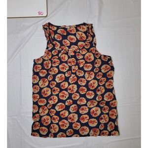 Womens Old Navy sleeveless blouse.  Blue floral.  Size small.
